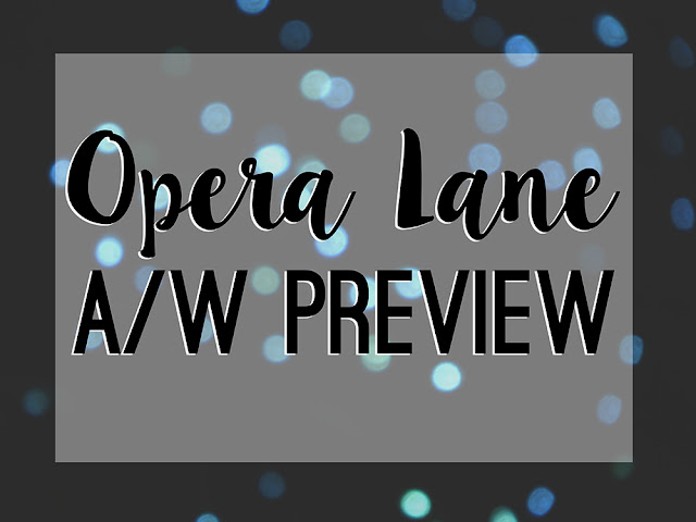 Bokeh style lights behind text reading "Opera Lane A/W Preview"