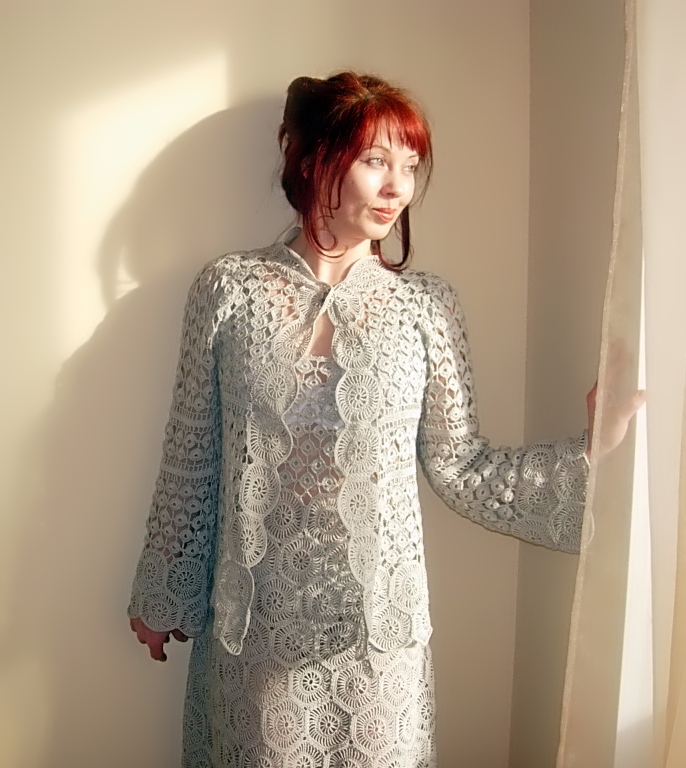 Irish crochet & CROCHET DRESS + JACKET. STEP BY STEP