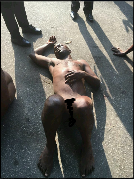 Kidnappers, Including A Woman, Stripped Unclad After Being Caught In Calabar (Pics) Capture