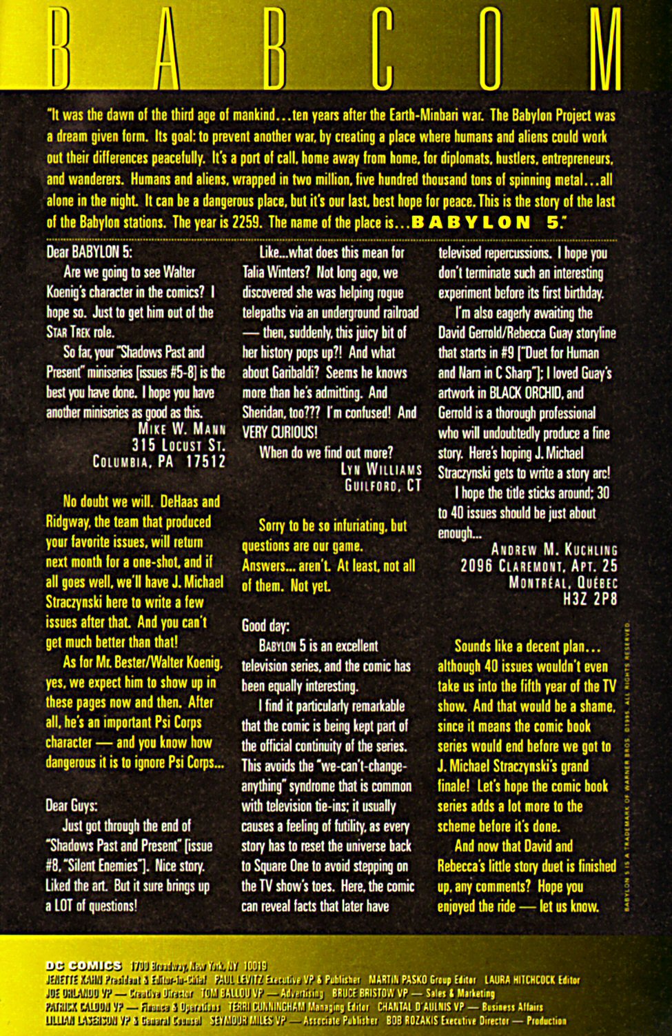 Read online Babylon 5 (1995) comic -  Issue #10 - 27