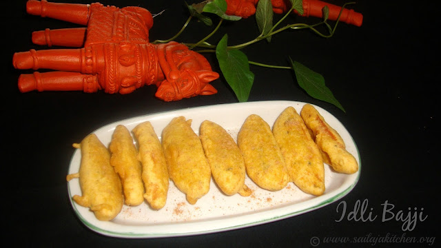 images of Idli Bajji Recipe / Idli Bhaji Recipe  / Idli Pakora Recipe- A quick snack from leftover Idli