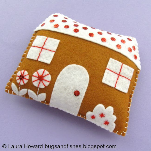Christmas Crafting: Felt Gingerbread Houses Tutorial felt gingerbread house