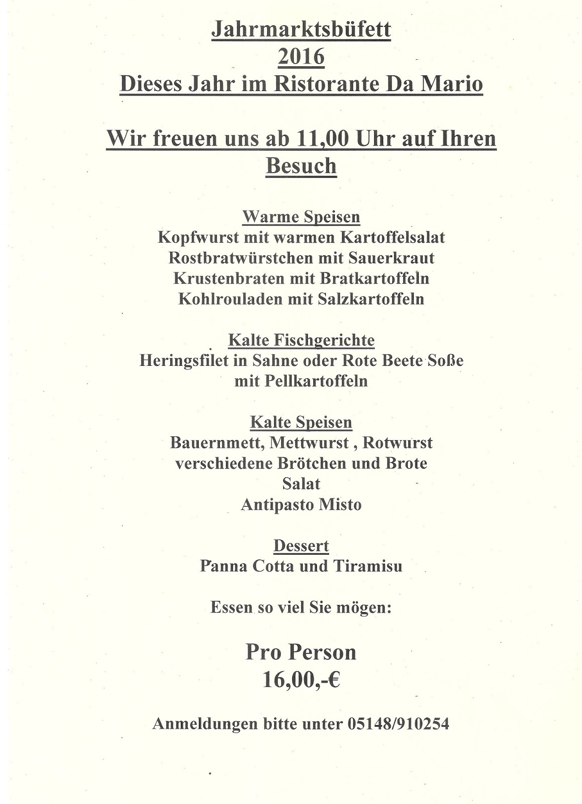Heideort Steinhorst Niedersachsen Das traditionelle JahrmarktsFrühstück auf dem Saal im