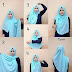 Tutorial Hijab 2 Warna Menutup Dada