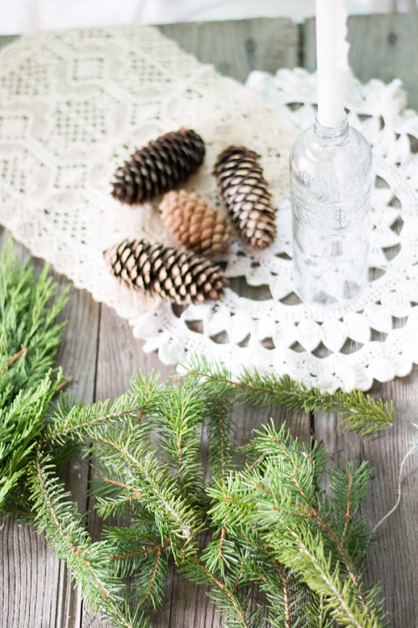 Centro de mesa navidad natural