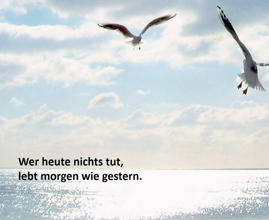 Wer heute nichts tut lebt wie gestern. Piju Motivation Wer heute nichts tut lebt wie gestern. Piju Motivation