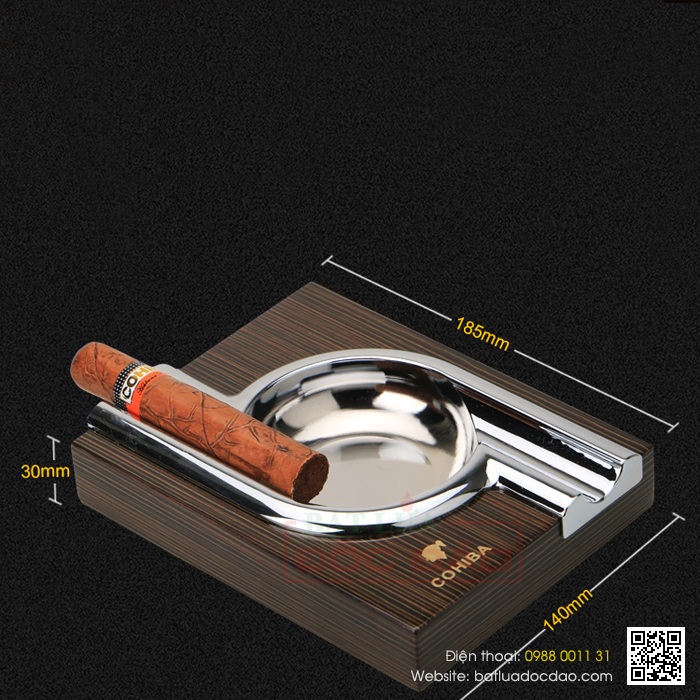 Gạt tàn cohiba, gạt tàn xì gà 2 điếu Cohiba CG233 Gat-tan-cohiba-loai-2-dieu-chinh-hang