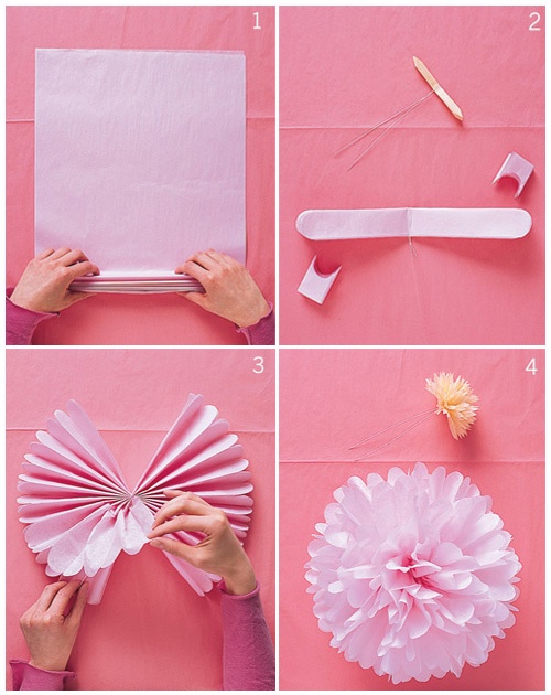 TISSUE POMPOM TUTORIAL