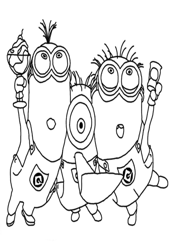 Imagenes De Los Minions Para Colorear - 💠 Minion dibujos para colorear