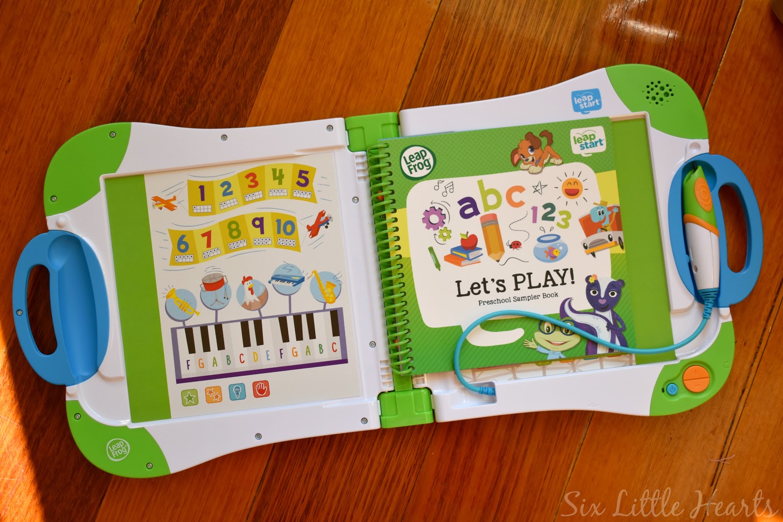 A preschool sampler book is included with your initial LeapStart purchase to get kids started.