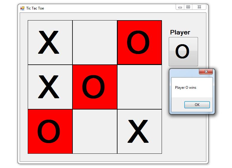 Tic Tac Toe Game in C# Free Source Code