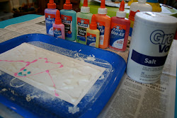 glue salt watercolor paintings finished drawing