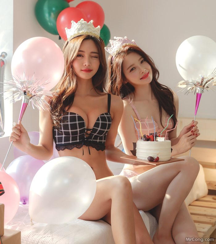 Beautiful people Kim Bo Ram and Kim Hee Jeong in underwear photos November + December 2017 (57 photos)