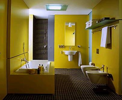 Baños color amarillo - Colores en Casa