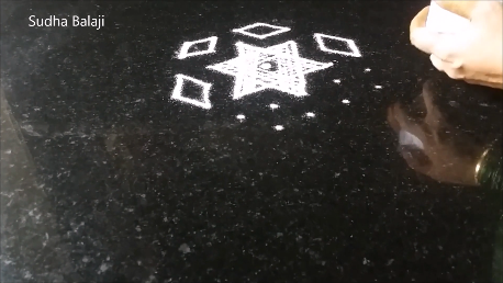 Star rangoli designs for Friday simple