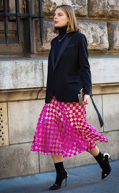 pink color trend 2017 pink and black street style