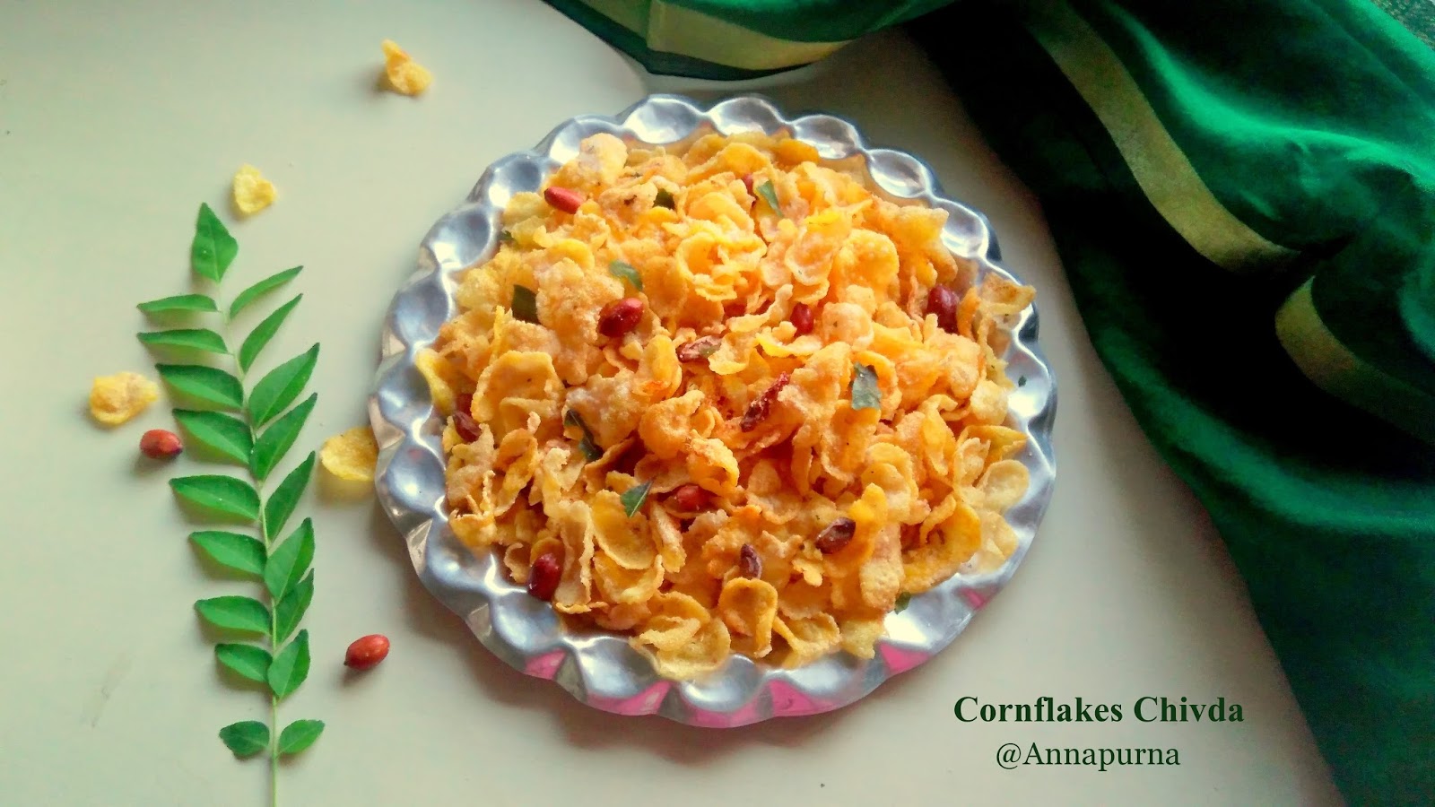 Annapurna Cornflakes Chivda / Makai Poha Chivda Recipe