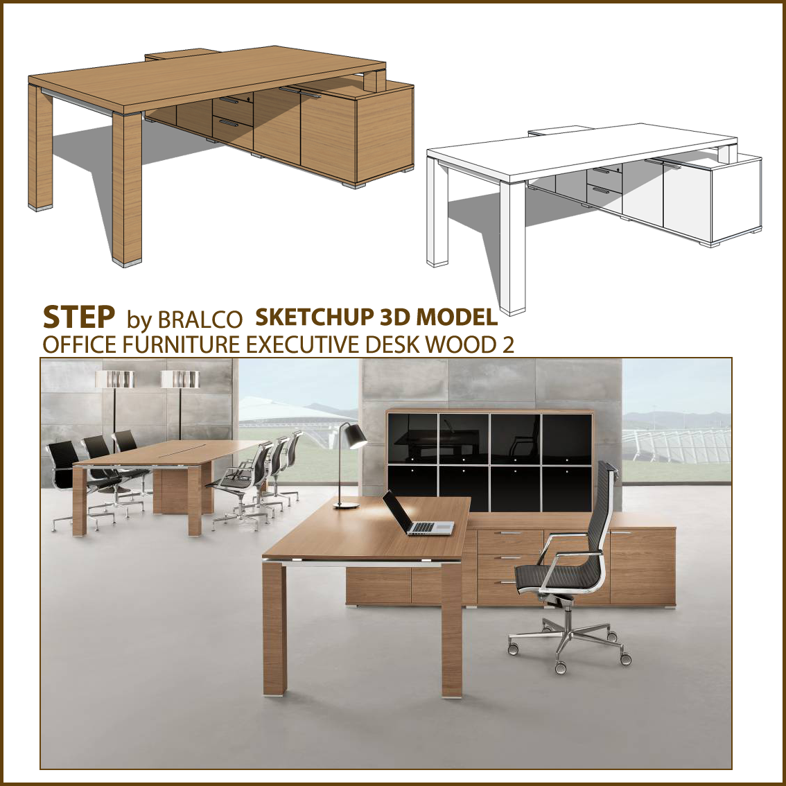 FREE SKETCHUP 3D MODEL OFFICE FURNITURE Vray Sketchup TUT