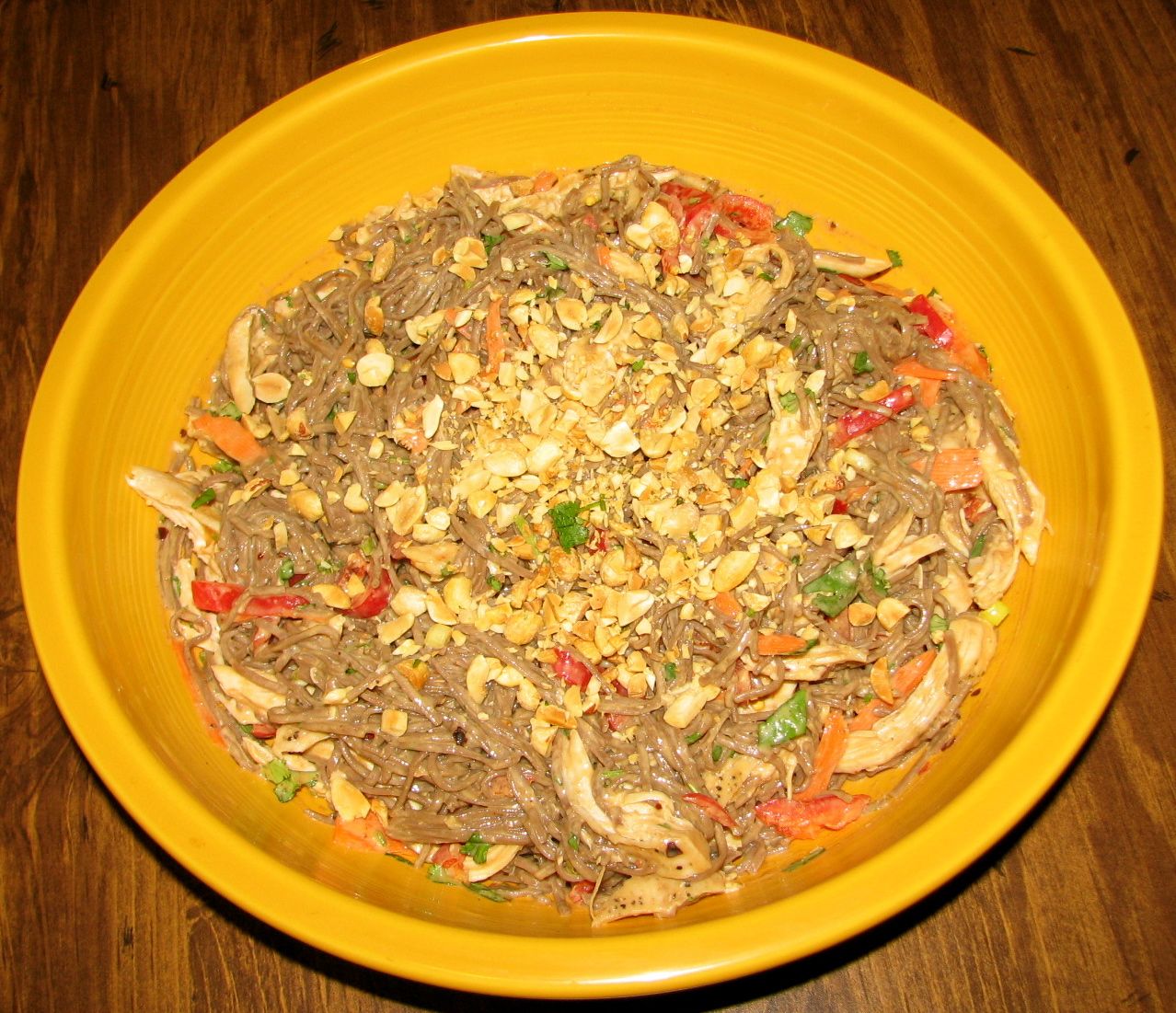 Shel's Kitchen Spicy Soba Noodles with Chicken and Peanut Sauce