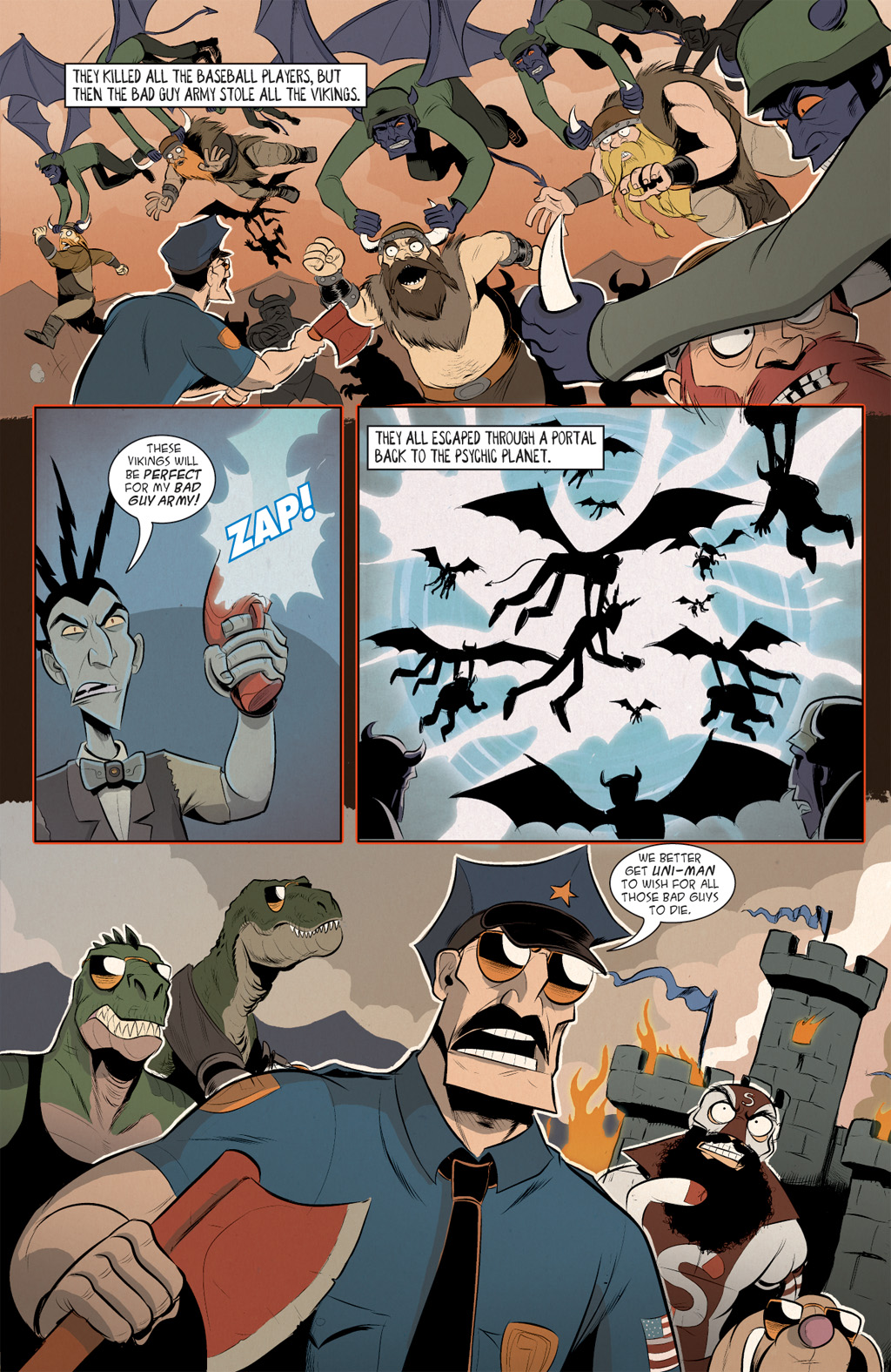 Read online Axe Cop: Bad Guy Earth comic -  Issue #2 - 11