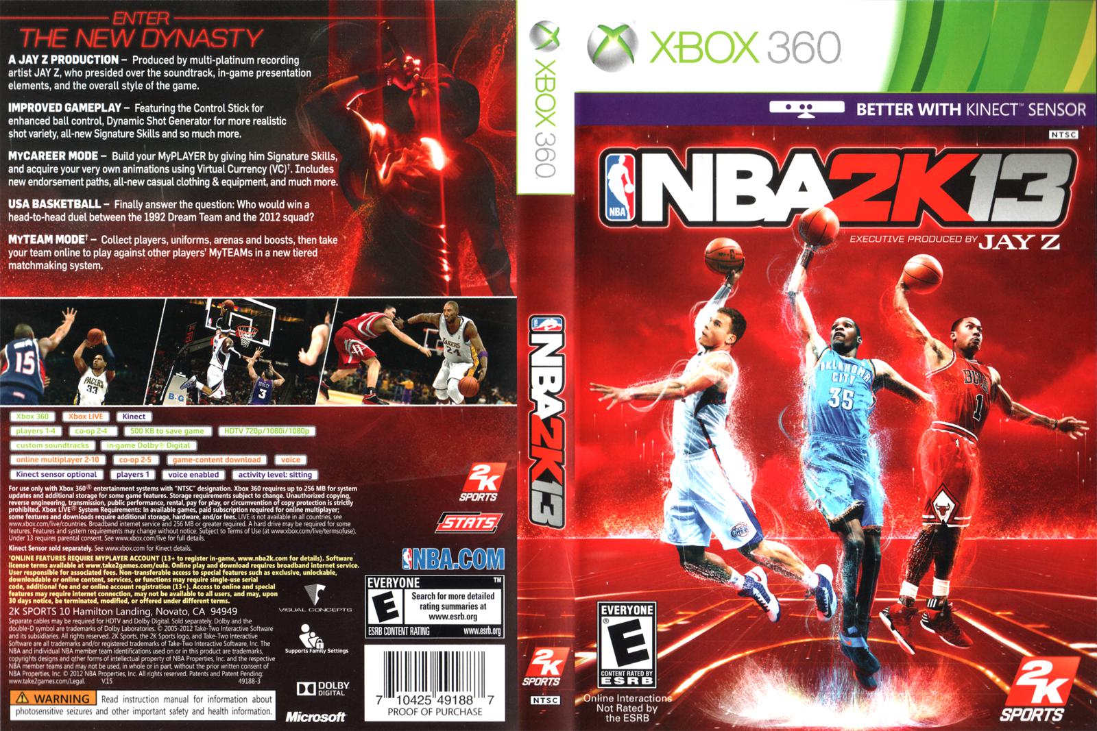 Capa NBA 2K 13 Xbox 360