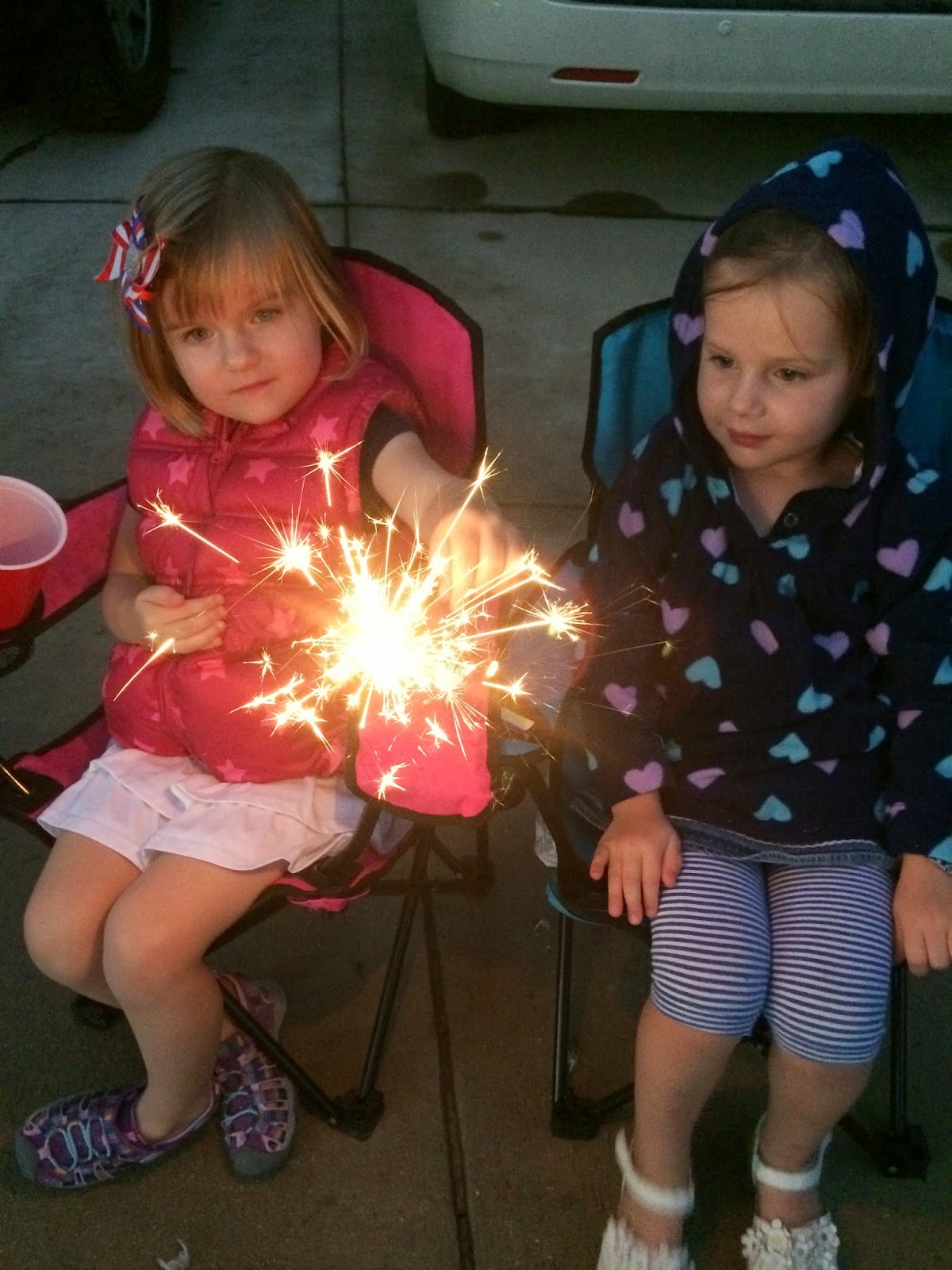 Sexy twins fireworks