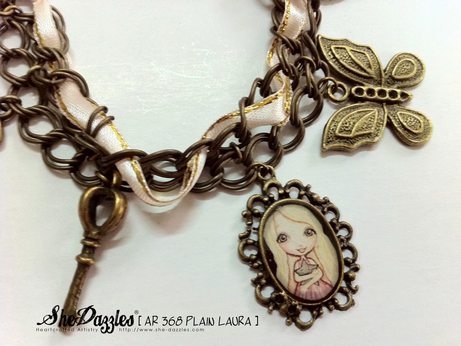 魅力-手链-粉红色-柔和-白色-shedazzles-马来西亚