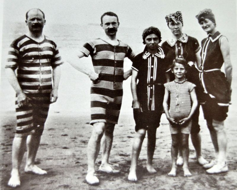 Striped Bathing Suits: The Favorite Swimwear of Men in the Early 20th  Century ~ Vintage Everyday