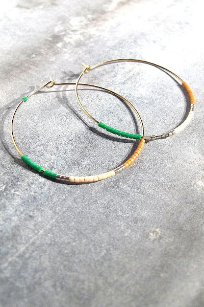 boucles créoles Tassia Canellis vertes