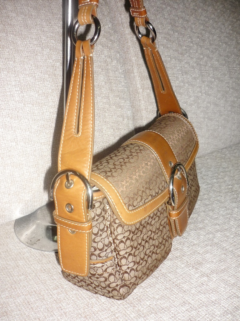 YUS BRANDED BAG: authentic coach brown handbag 1