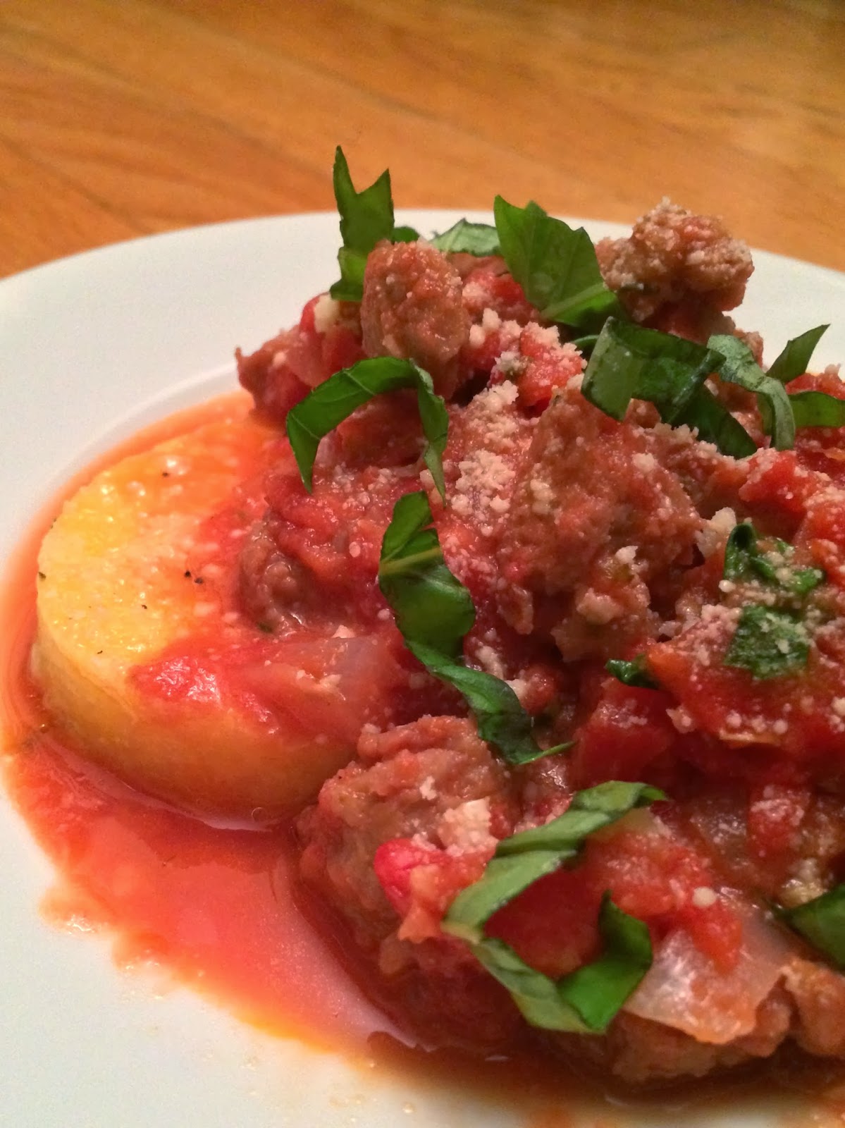 Sweet and Savory Shenanigans Spicy Italian Chicken Sausage over Fried