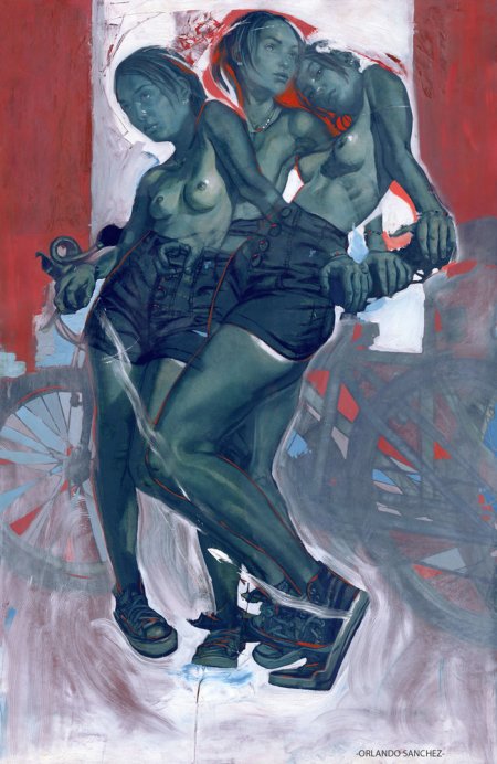 orlando sanchez ilustração pintura mulheres nuas