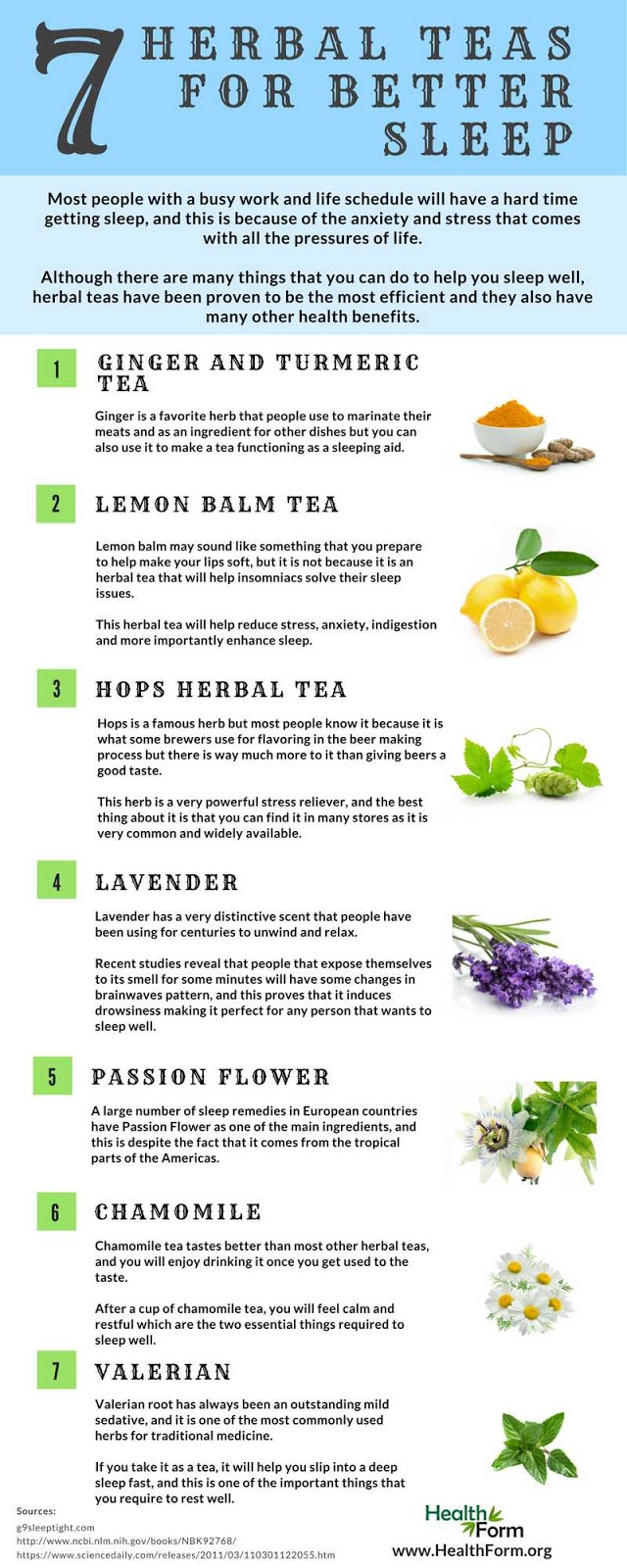 7 Best Herbal Teas To Help You Sleep Well Infographics Free Submission
