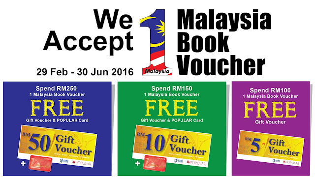 Popular Bookstore 1Malaysia Book Voucher (BB1M) Promotion