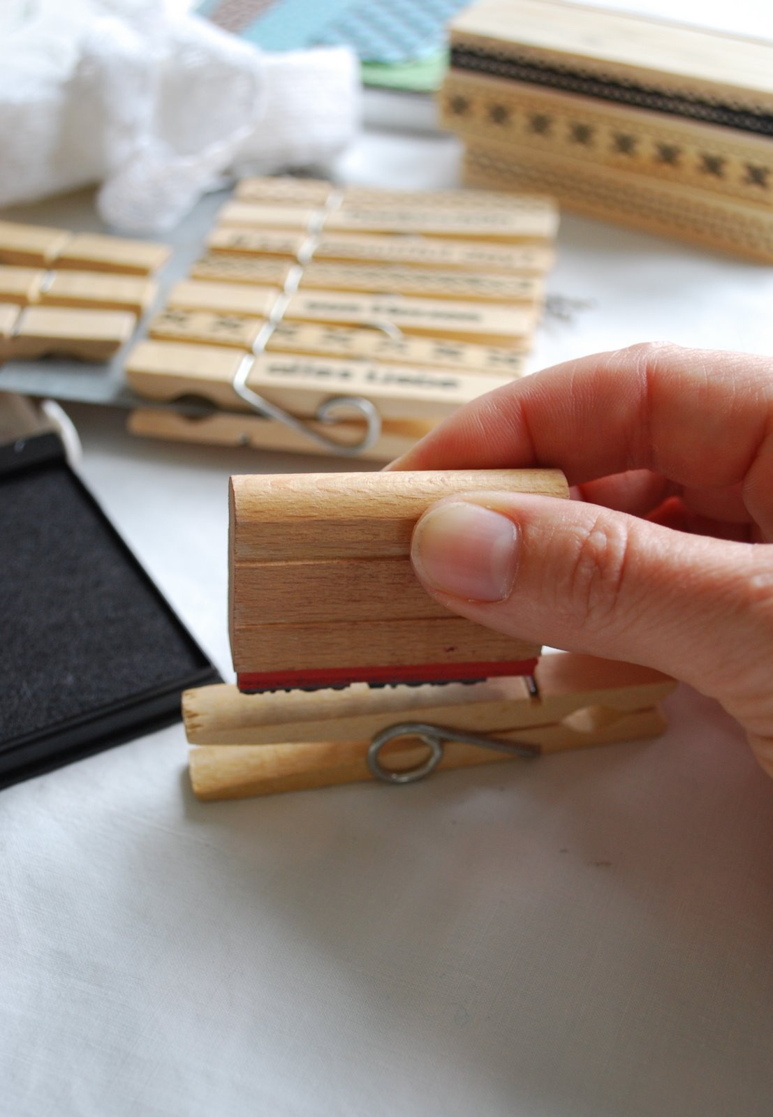 mamas kram: Bedruckte Wäscheklammern