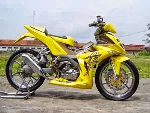 Modifikasi Motor Suzuki Smash Kuning