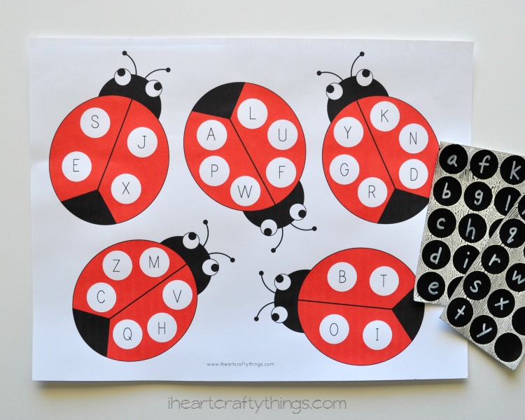 Ladybug Alphabet Match Activity with Free Printable I Heart Crafty  Ladybug Alphabet Match Activity with Free Printable I Heart Crafty