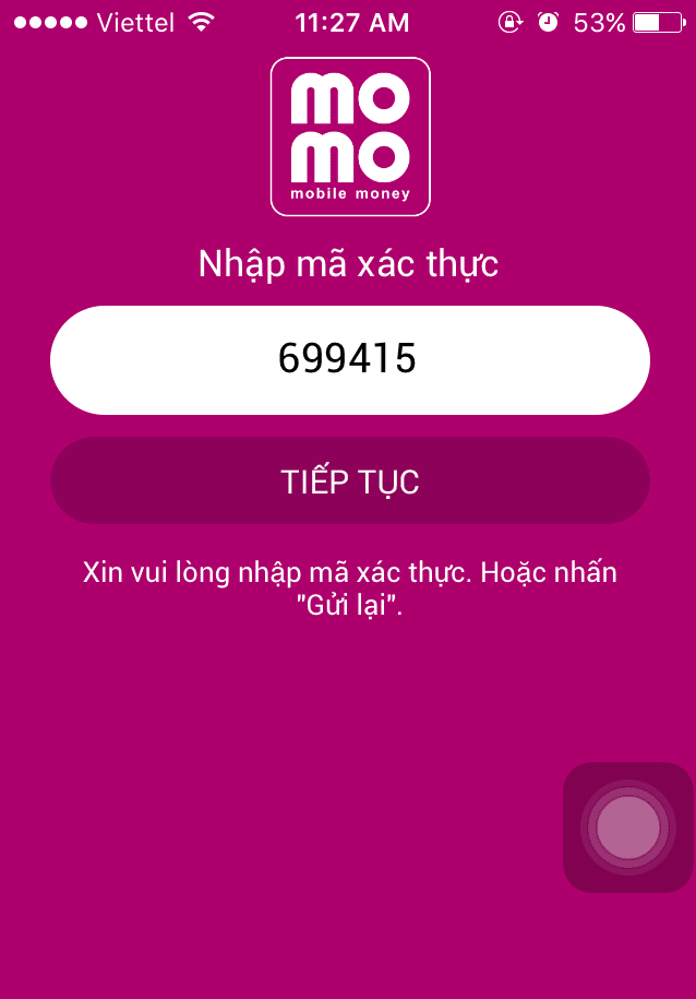 xac nhan momo xac nhan momo