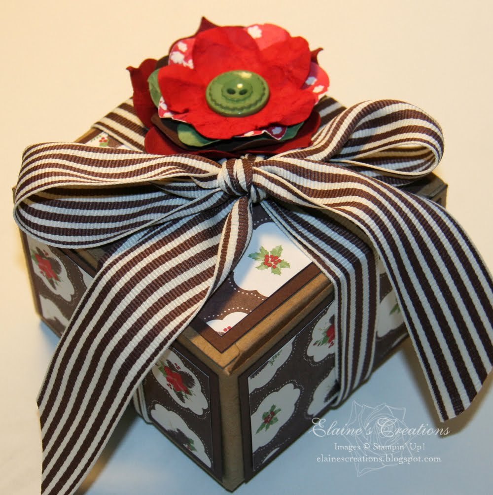 Elaine's Creations Decorated Christmas Kraft Box