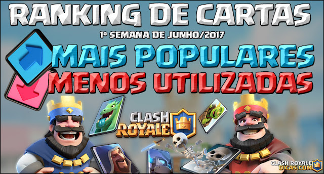 Ranking cartas mais utilizadas Junho/2017