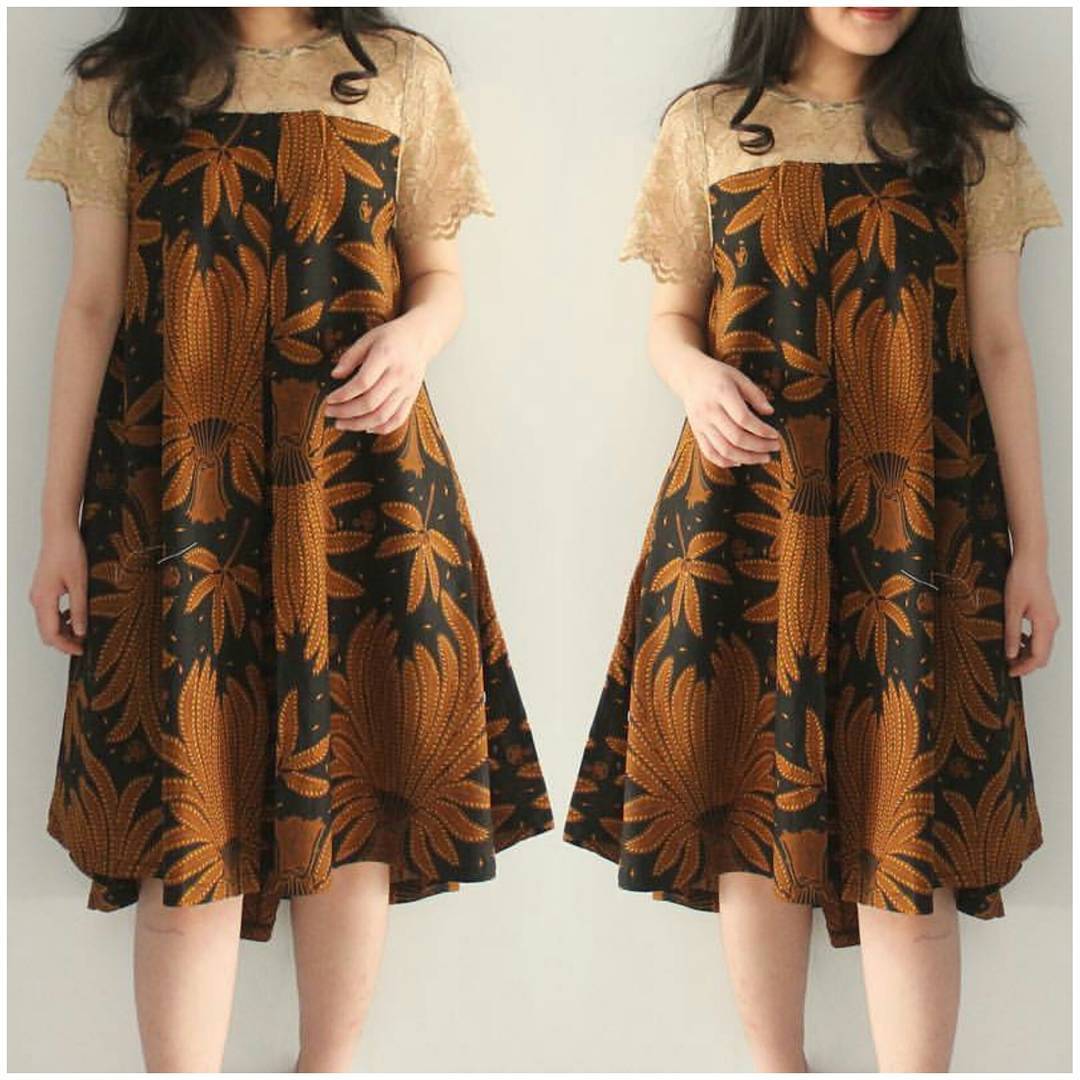 Contoh Desain Baju Dress Batik | 1001desainer