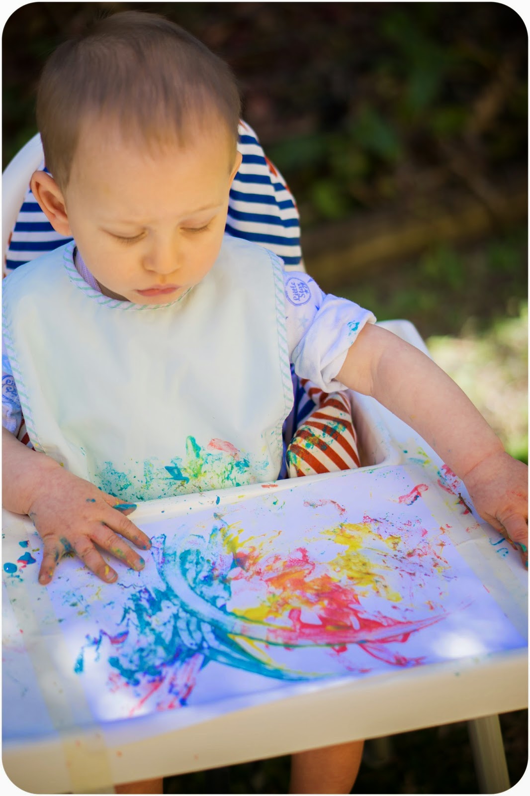 Twentyfirst Century Lady Painting with Baby