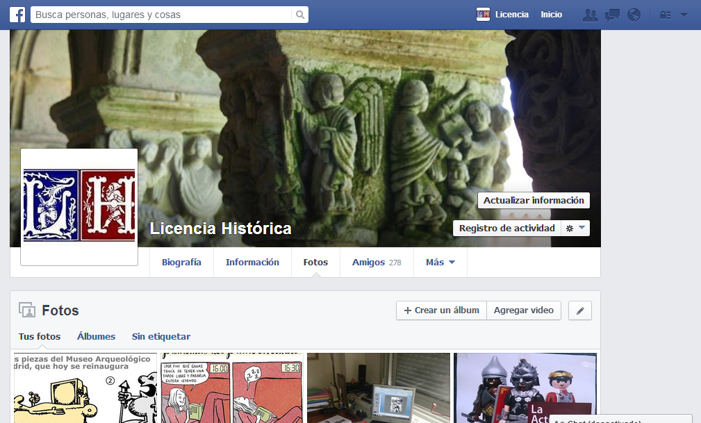 Cómo citar correctamente III: La web social. Facebook de Licencia Histórica.