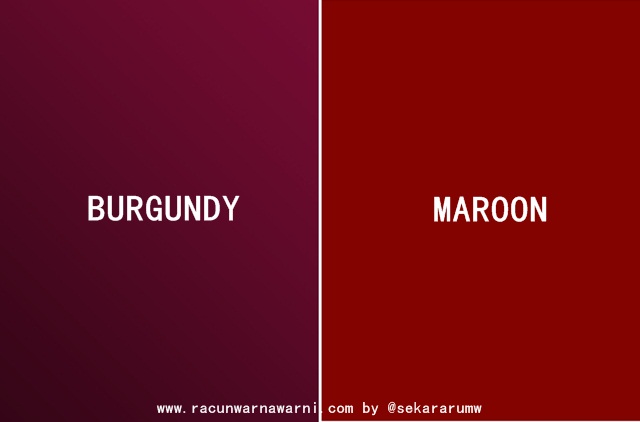 Burgundy vs Maroon