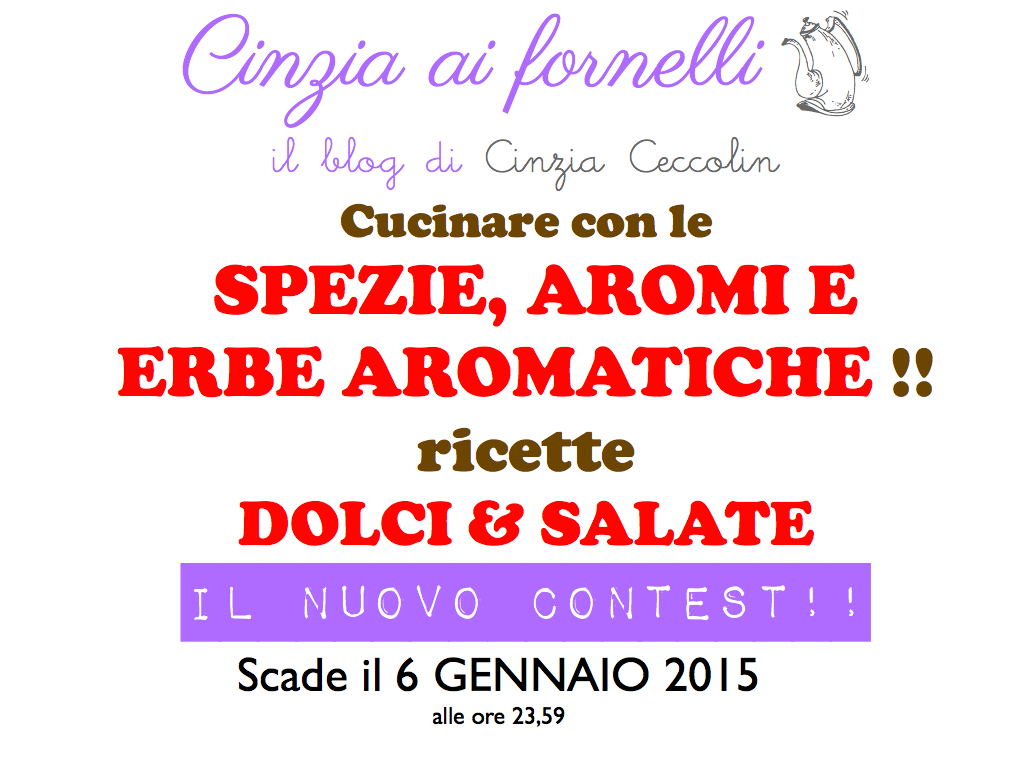 nuovo contest: ricette con spezie, aromi e erbe aromatiche!