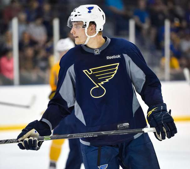 in the slot parayko continues to climb blues prospect st louis blues depth chart