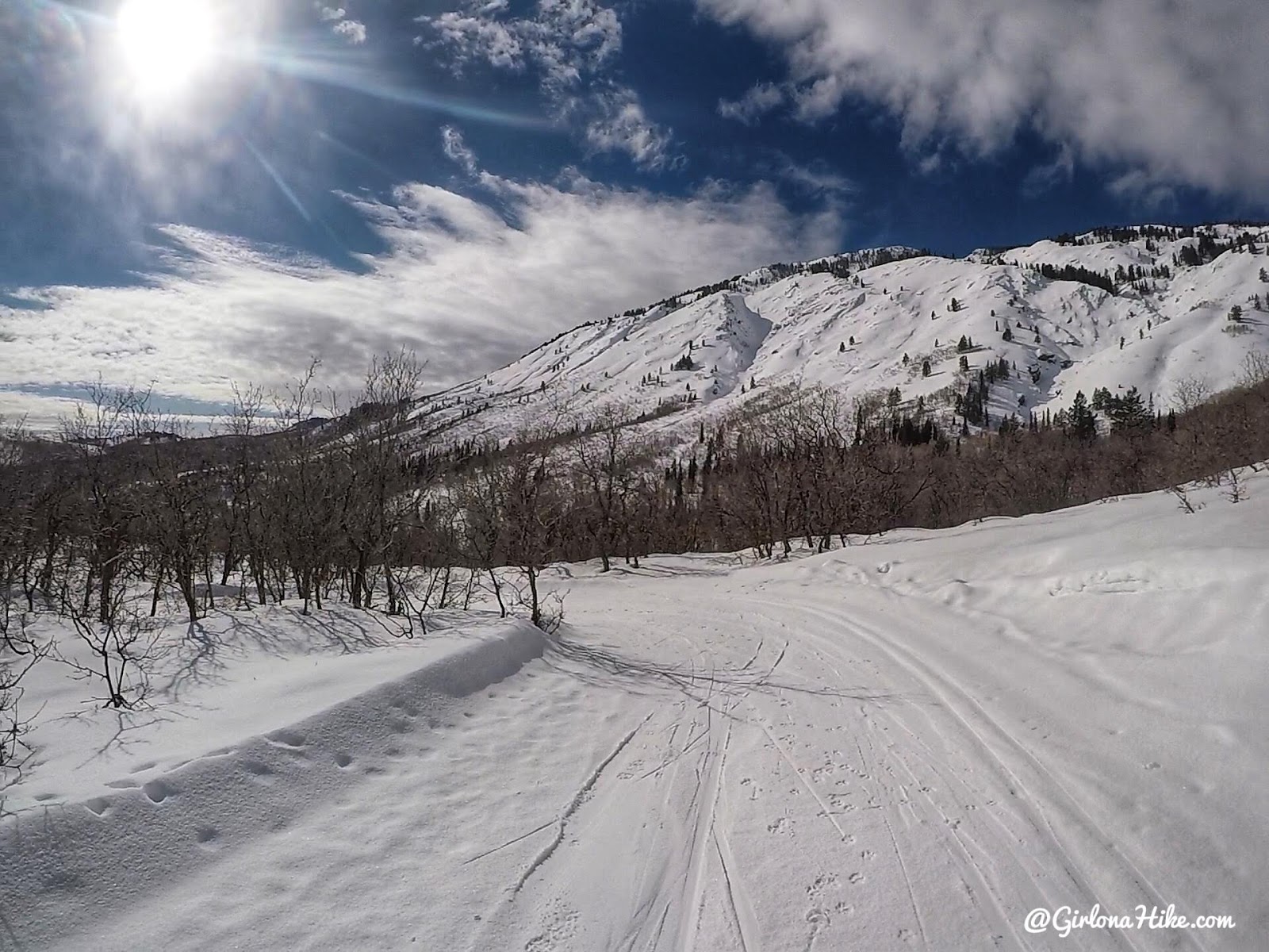 Cross Country Skiing at Ogden Nordic Girl on a Hike