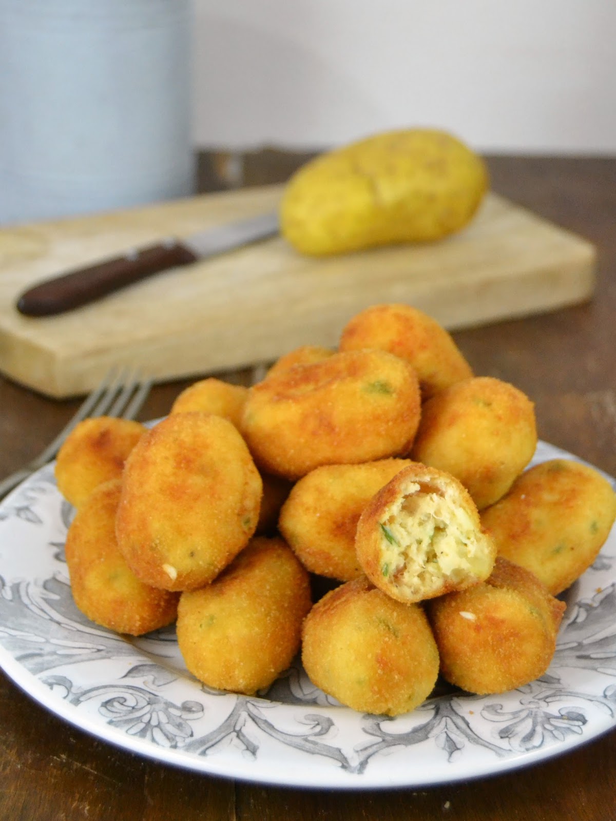 Croquetas de pollo con patata ¡Sin bechamel! Cuuking! Recetas de cocina