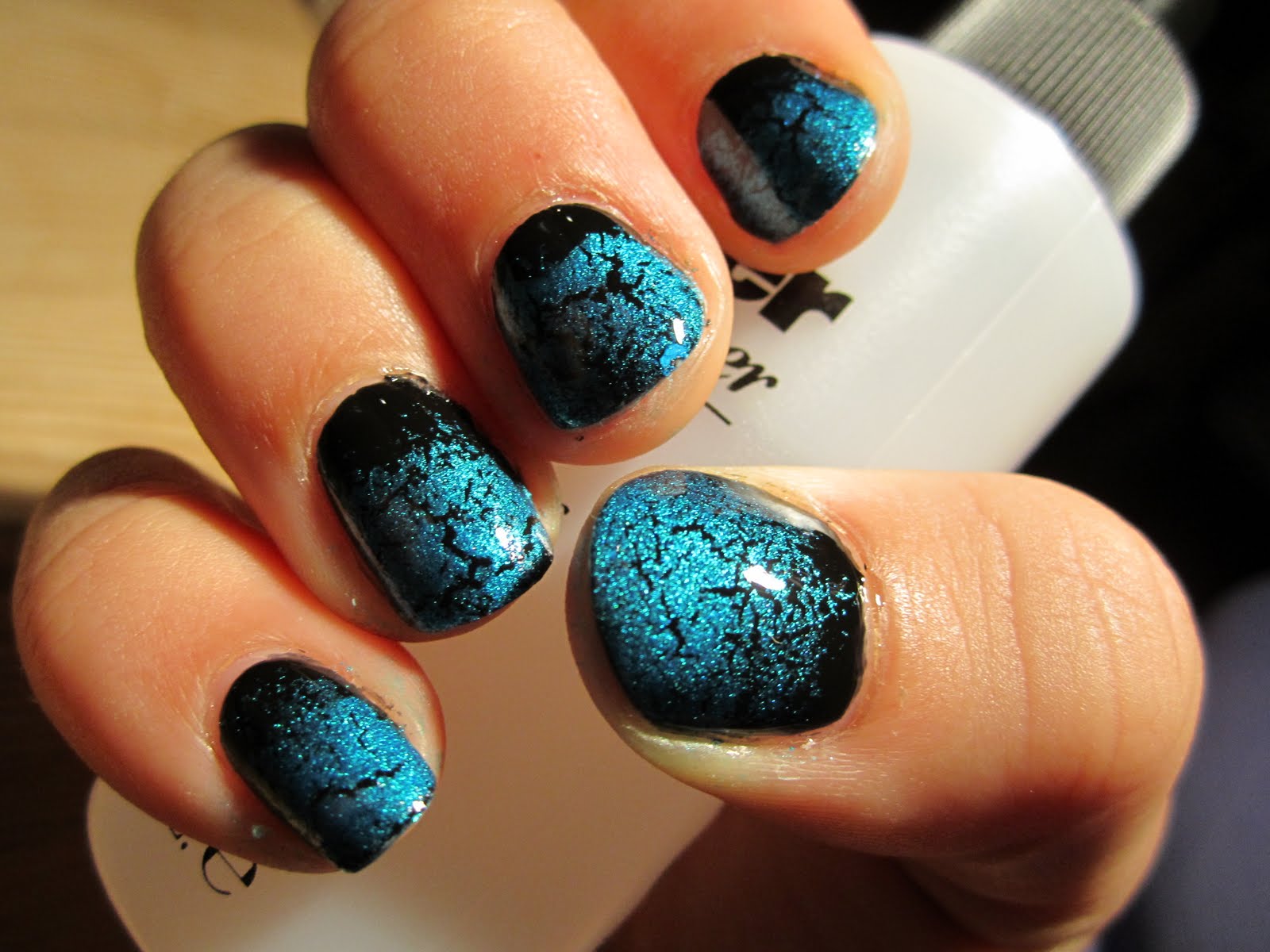 Creative Nail Polish Crackle gradient or at least a try