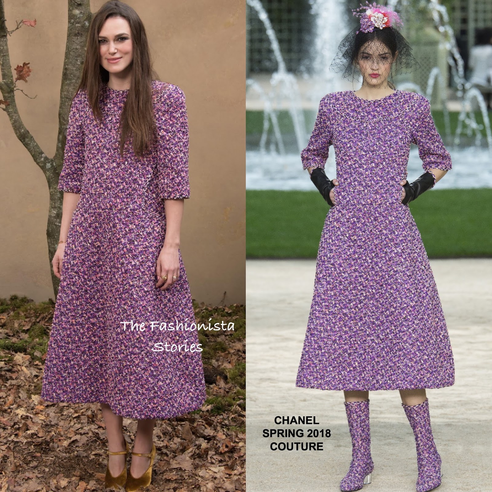 Keira Knightley in Chanel Couture at the Chanel F/W 2018 Paris Fashion Week  Runway Show